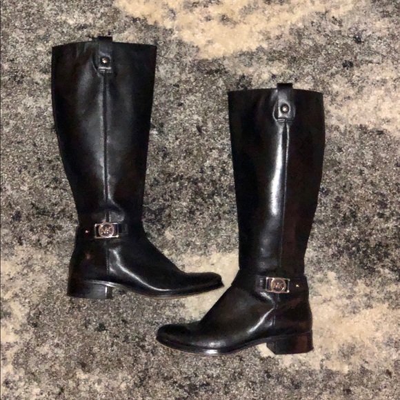 Michael Kors Riding Tall Black Boots - Picture 2 of 3